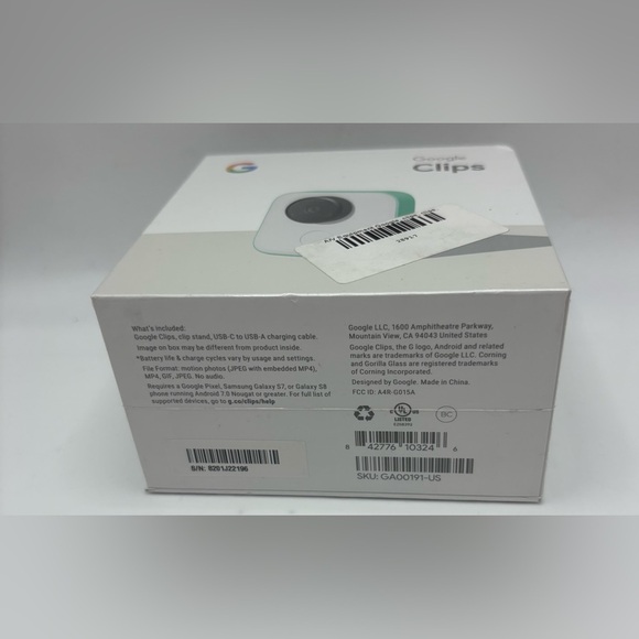 Google Clips Smart Camera 16GB Wi-Fi Bluetooth New Sealed - Picture 6 of 7